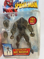 TOY BIZ AMAZING SPIDER-MAN STEALTH VENOM and DUAL BLAST SHOCKER ACTION FIGURE