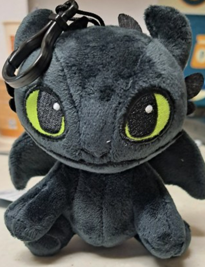 How To Train Your Dragon 3 Toothless 12cm Plush Doll Sitting Keyring