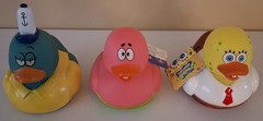 NEW LOT OF 3 SPONGEBOB SQUAREPANTS JUMBO DUCKS SPONGEBOB PATRICK AND SQUIDWARD