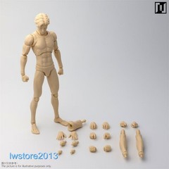 US Mirrfig 1/12 MF001 Pale Skin 16.2cm Jointed 6″ Male Figure Head Body Toys