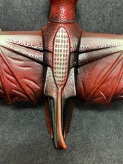 Marusan Gyaos Red Glitter Sofubi 10″ Soft Vinyl Figure Gamera w/ Header & Bag