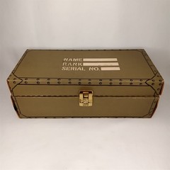 Vintage 1966 Hasbro G.I. Joe Cardboard Foot Locker Name Rank Serial Number Field