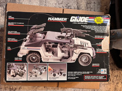 1990 GI Joe HAMMER JEEP 100% COMPLETE. UNBROKEN ANTENNA With BOX