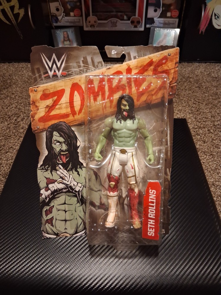 WWE Zombies Seth Rollins Zombified Boxed Plastic Figure Multicolor Ages 6+