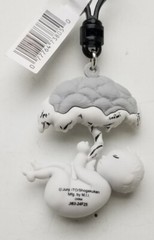 (2024) Monogram 2.75″ Junji Ito Uzumaki B&W “Mushroom Baby” 3D Figural Bag Clip