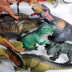 Dinosaur Action Figures Lot Jurassic Bundle Collection Toy Set Junk Drawer VTG.