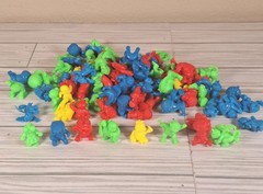 100 Garbage Pail Kids Topps Micro Figures Lot Minikins Yellow Green Red Blue