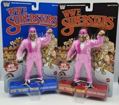WWE SUPERSTARS JESSE “THE BODY” VENTURA BLUE & BLACK CHASE CARDS Mattel LJN MOC