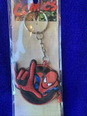 2011 SPIDERMAN RUBBER KEYCHAIN New Sealed Original Marvel Comics C&D Visionary
