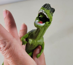 Kid Galaxy TRex Dinosaur Toy Green Poseable 8.5″ Action Figure T-Rex Tyrannosaur