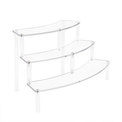 Display Shelf Riser Stand Rack Organizer Support Acrylic Showcase Toy Cupcake