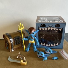 Plunderlings Raider Fwush + EXTRAS Action Figure Lone Coconut 1/12 Blue 4″