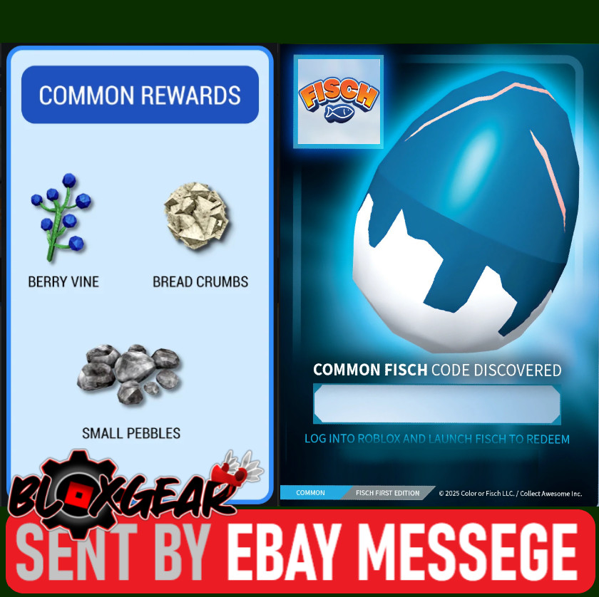 Fisch Common DLC Toy Code Mutation Bait Sent Fast Via Ebay Msg