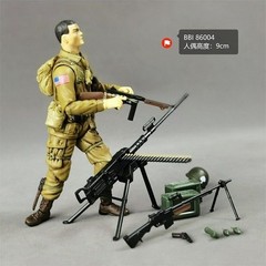 1/18 WWII US Military Soldier Action Figure, Articulated Collectible Model Toy