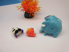 LITTLEST PET SHOP RARE #1-68 OTIS HEADHAMMER MINI SHARK, TEENSIE FISH & CRAB