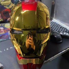 US! Iron Man Gold Mask Christmas AUTOKING MK5 1:1 Helmet Wearable Voice-control