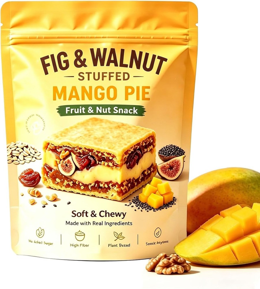 Fig & Walnut Stuffed Mango Pie, 250g Fig and Walnut Bars with Black Sesame ,