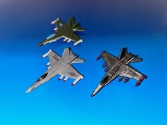 Micro Machines Military Lot X3 F/A-18 Hornet Navy Marines Fighter Jet Aircraft