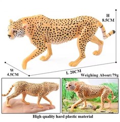 Walking Cheetah Toy Action Figure 7″ Small Animal Figurine Doll Gift for Kids