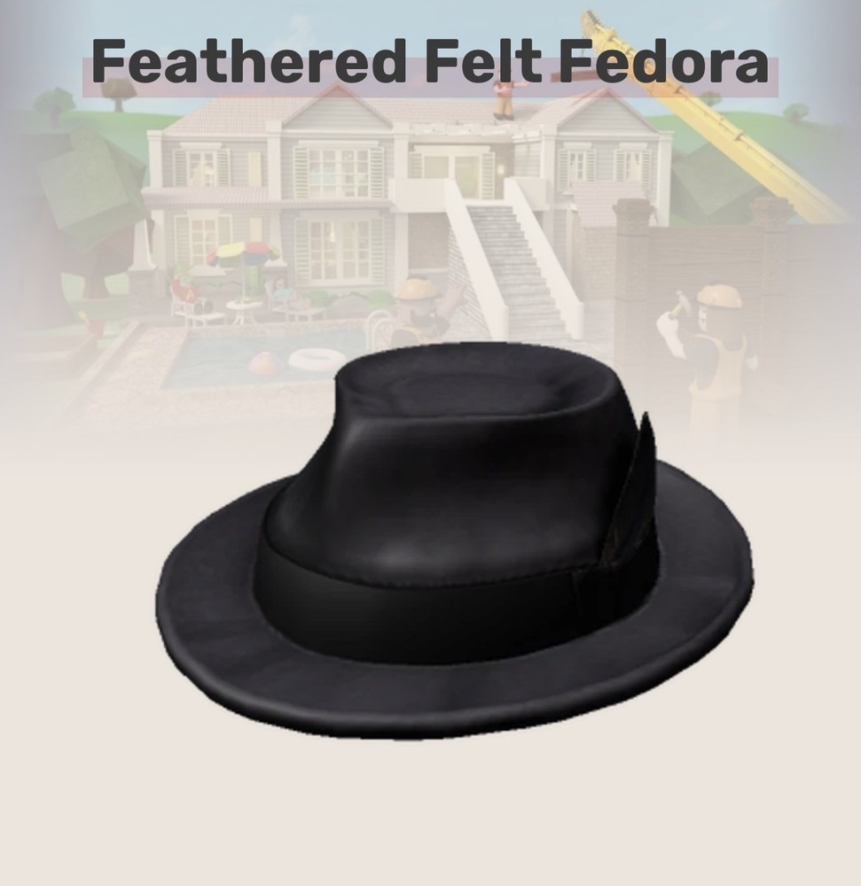Roblox Feathered Felt Fedora virtual item | code only | fast shipping