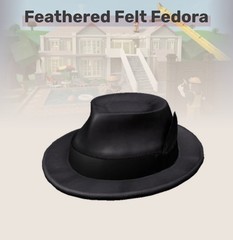 Roblox Feathered Felt Fedora virtual item | code only | fast shipping