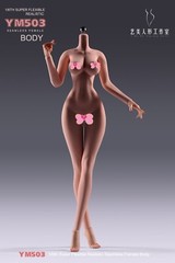 USA 1/6 Yi Ji Silicone Woman Action Figure Body YM503 Pale Suntan Tan Skin Toys