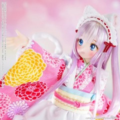 Pre-Sale Azone Sakashita Sakura 8.8In 1/6 Bjd Purple New Year Action Figure Gift