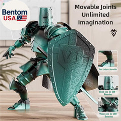 Medieval Action Figures,Knight Armor Action Figure,Multi-Jointed Movable Robot M