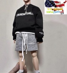 1/6 fashion Loose Crotch Sports Casual Shorts Gray for 12″ figure Phicen ❶USA ❶
