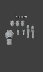 Invincible Parts For Ct Toys Daredevil (Looper Customs) Unpainted YELLOW VERSION
