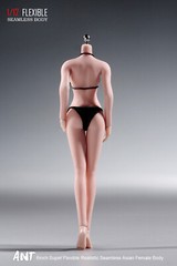 US 1/12 Female Seamless Action Figure Big Bust Pale Skin Body For 6″Soldier Head
