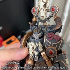 Premium Painted Wolf Male Head Sculpt Helmet Model For DIY Action Figure