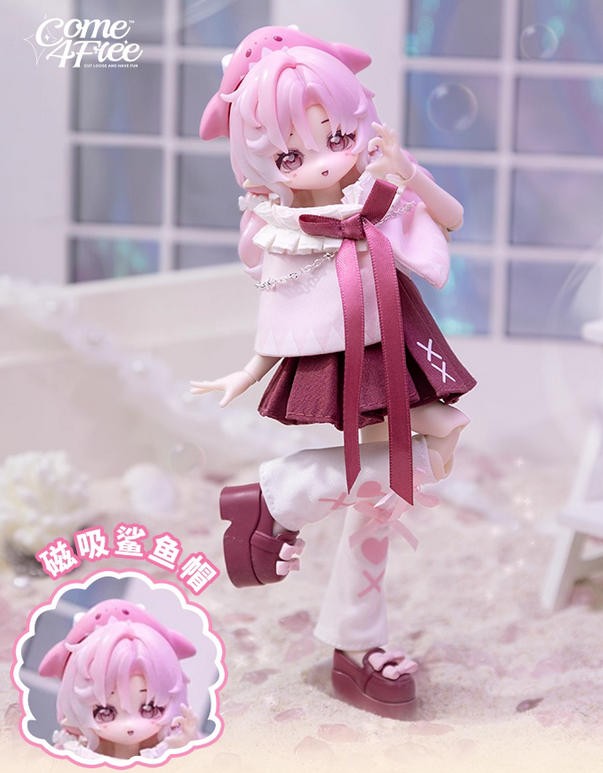 Come4Free Shark Luo Xia Sea Gems 15.8cm/6.2In Bjd Dressable Action Figure Gift