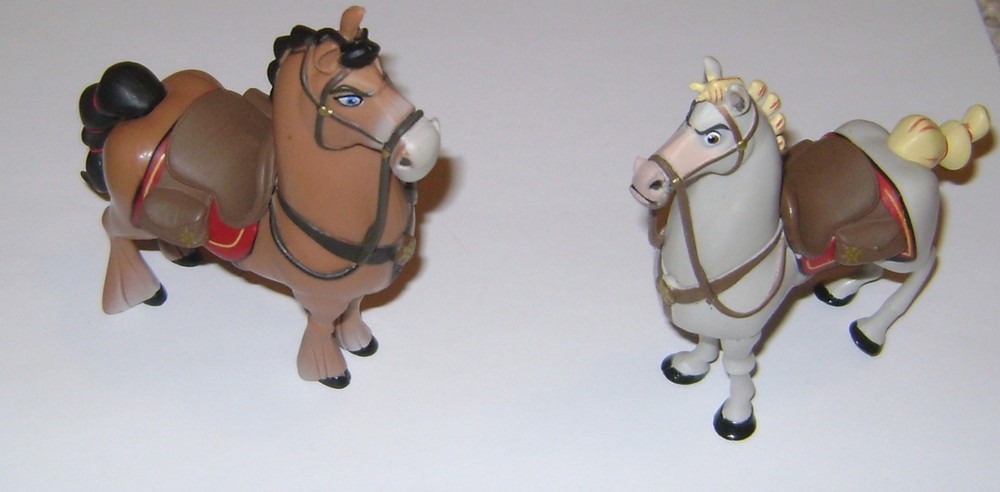 Disney TANGLED MAXIMUS & FIDELLA HORSE Action Figures Pair, 4 inch FREE Shipping