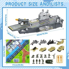 Aircraft Carrier Battle Ship Army Toys – Military Vehicles, Warplanes, Warshi…