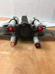 Star Wars Luke Skywalker’s X-Wing Fighter 1998 WORKING missing missiles &