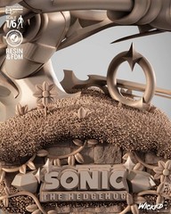 3D Printed Fan Art Sonic the Hedgehog Sculpture by Wicked