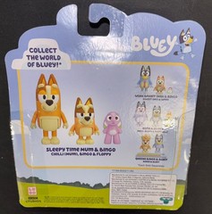 Bluey & Friends Sleepytime Mum & Bingo Floppy 3 Pack Pink Bunny 2.5″ Figures