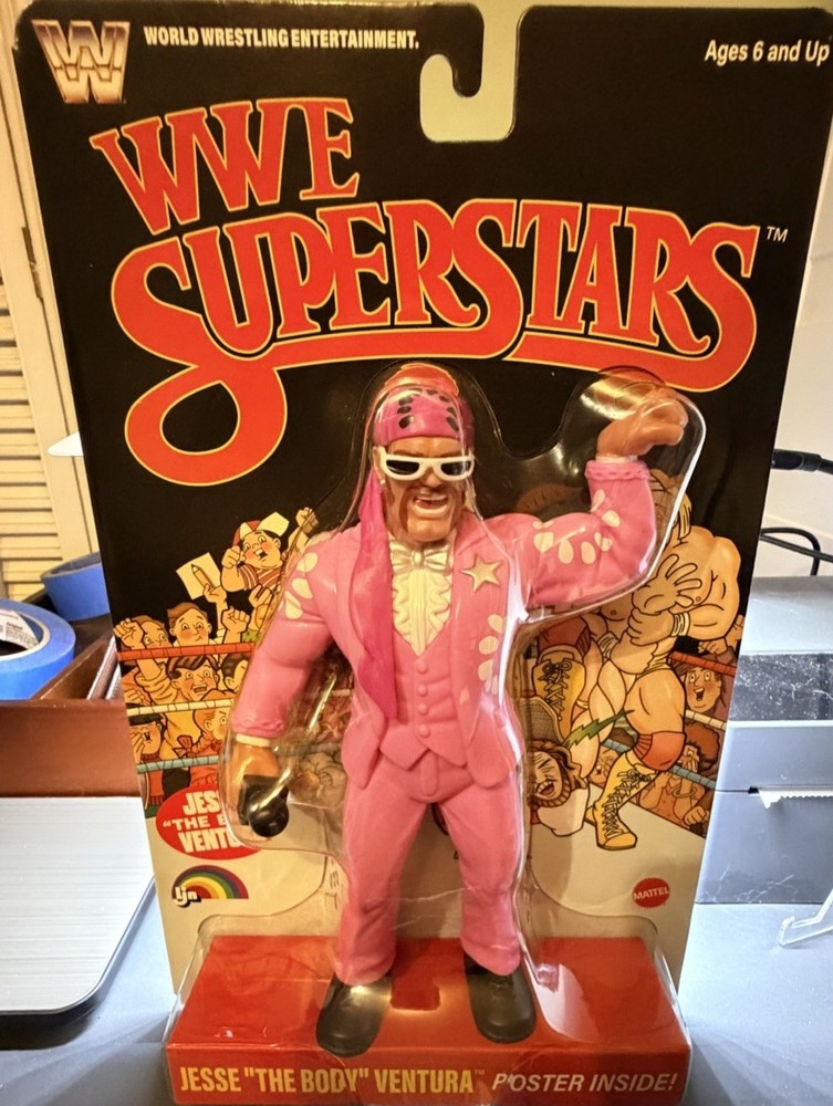 WWE Mattel LJN Superstars 8” Jesse Ventura Black Card Chase **Target Exclusive**