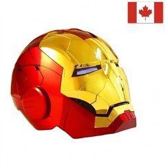 Iron Man Bright Gold Helmet 1:1 Wearable Voice Touch Remote Control LED Eyes