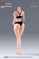 US 1/6 Female Suntan Large Bust Flexible Seamless Body W/Details For 12” Figure