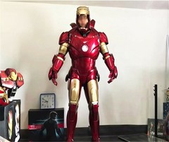 Iron Man Armor Wearable Suit EVA White Model Props MK7 Suit Wearable Handmade