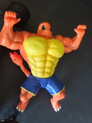 Pokémon Fitness Muscle Man Weight Lifter Charmander Figure