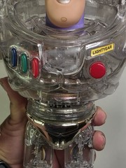 Used VTG Toy Story Interstellar Buzz Lightyear Clear/Chrome Thinkway AS-IS (B2)