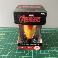 Marvel Avengers- Die Cast Helmet -Iron Man- Walgreens Exclusive Red Yellow