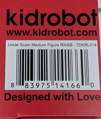 KidRobot UNCLE SCAM 8 Inch Vinyl Figure Red, White Blue Edition by Ron English