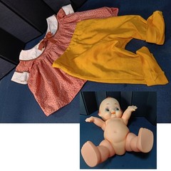 Vintage Kewpie Doll Sofubi 60cm Green Wings Showa Retro Japan Large Figure