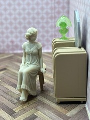 1:24 Scale Dollhouse Figure “Evening Beauty Ritual” 1950s Inspired by Marx