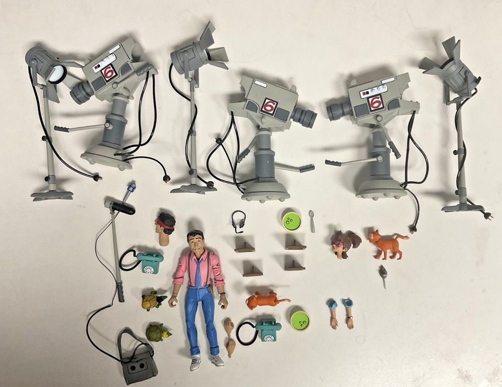 NECA TMNT Cartoon Series “Catwoman Channel 6” – loose, missing 3 figures, xtras
