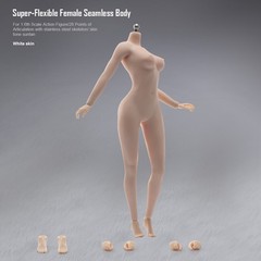 1/6 Female Seamless Flexible Body Super Large Bust Breast Silicone 12” Figure